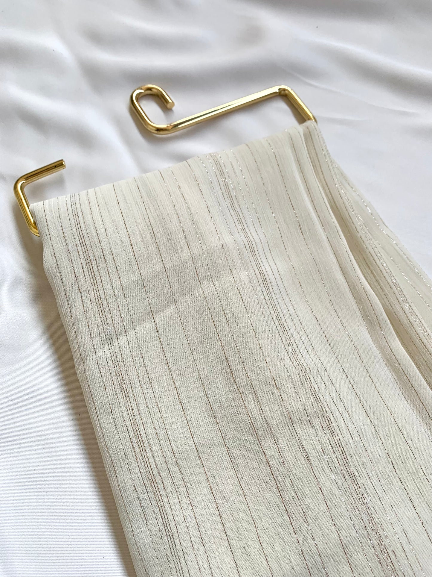 Quill Grey Zari Chiffon