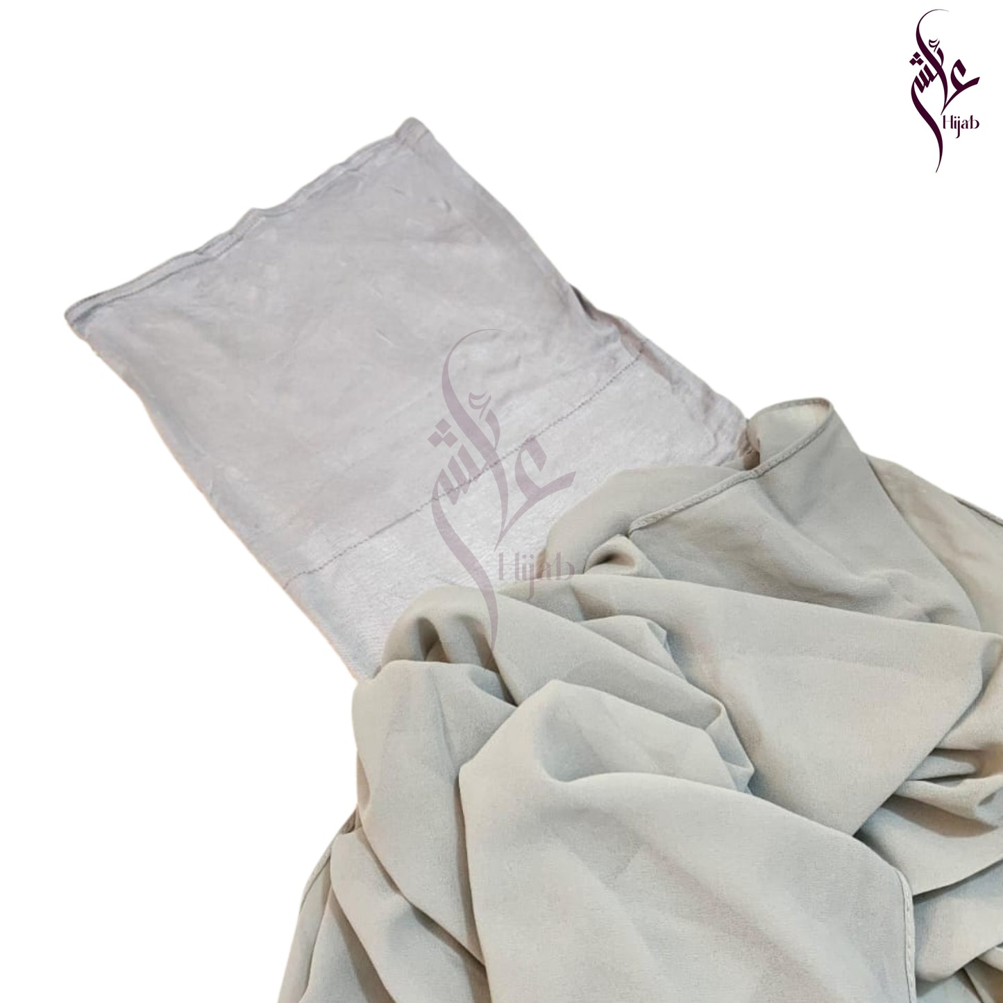 Silver Malaysian Cap Attach Hijab