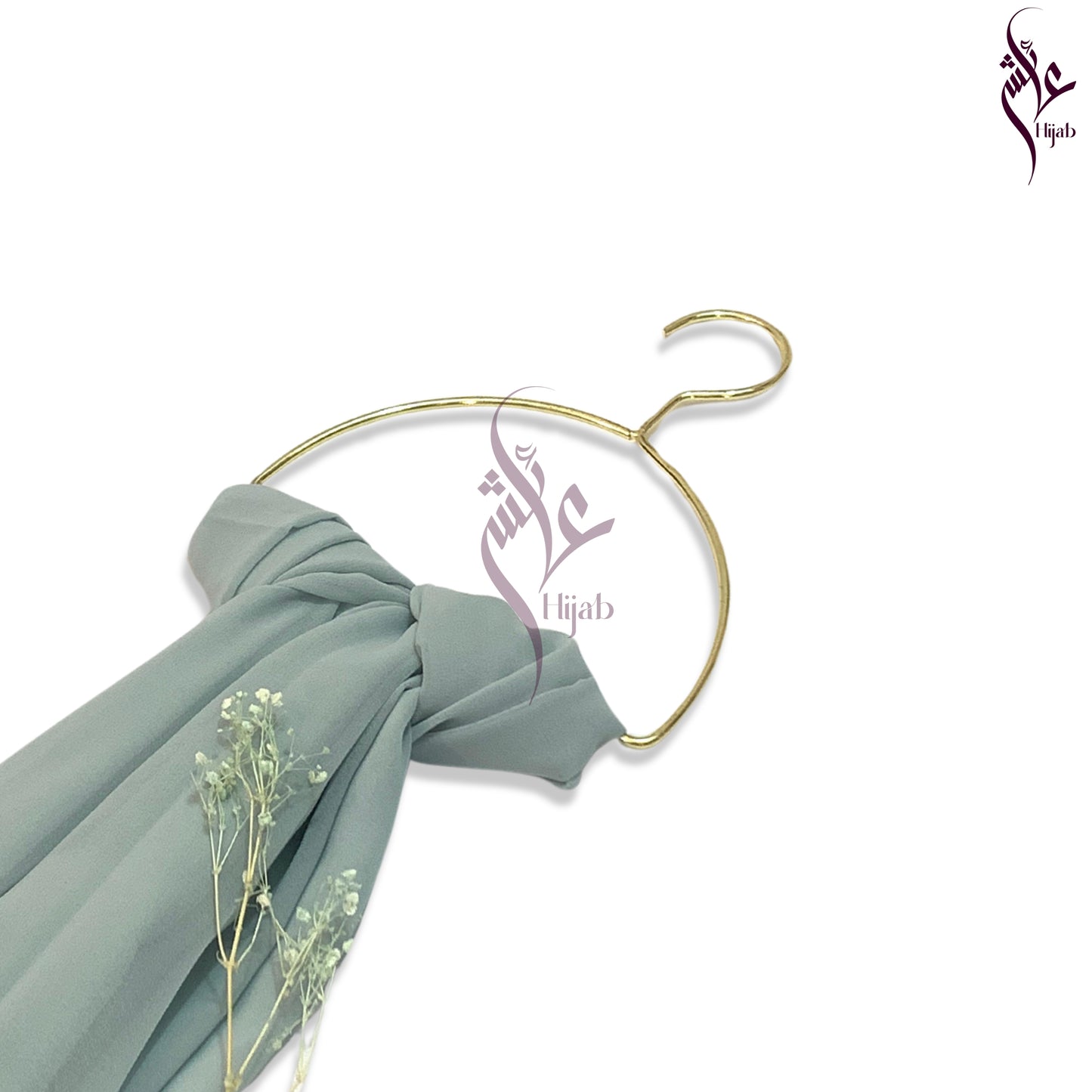 Spanish Green Georgette Hijab