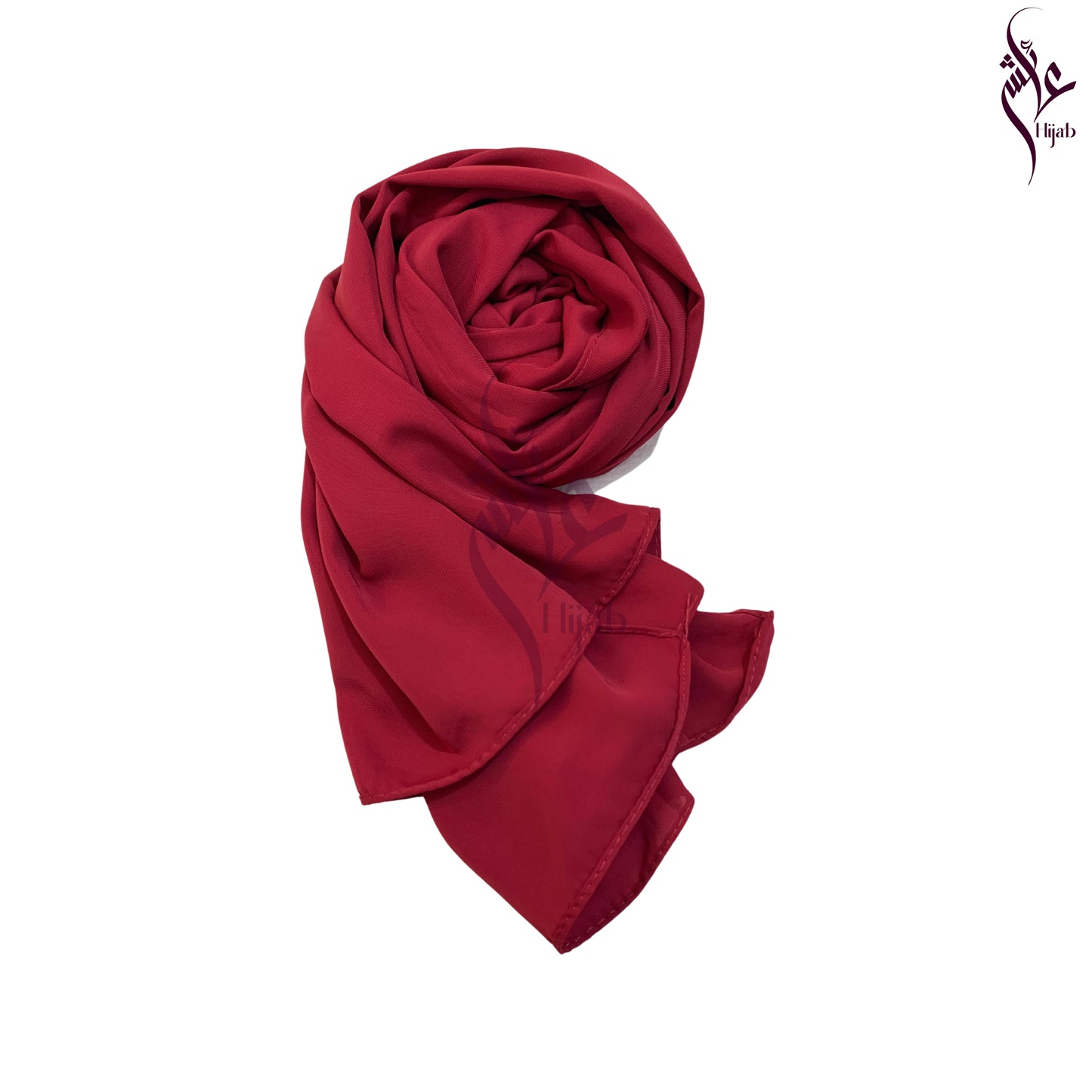 Vivid Burgundy Malaysian Chiffon Hijab