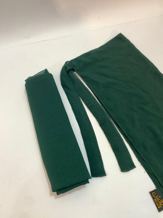Timber Green Chiffon Niqab Set