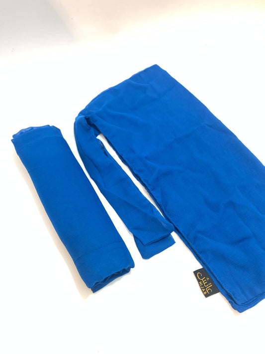 French Blue Chiffon Niqab Set